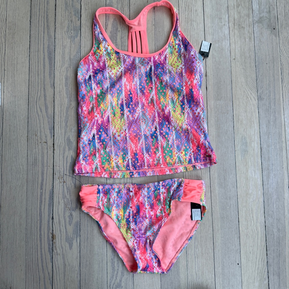 XOXO Girls Crochet Tankini Size 12/14 NEW